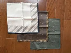 BURBERRY メンズハンカチ 3枚セット