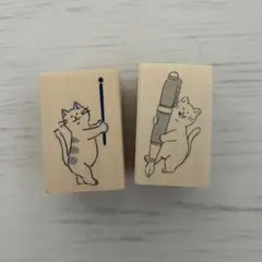 猫　はんこ　マステのあいぼう　スタンプ　インクのあいぼう　cat