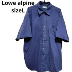 ロウアルパイン Lowe alpine 半袖シャツ L ネイビー ブルー系
