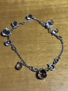 agete クリスタル×シルバー ブレスレット