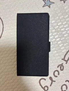 ブラック 手帳型iPhoneケース　15plus