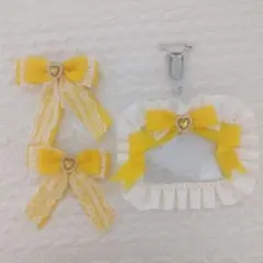 リボン＆名札ケース セット (ハンドメイド)