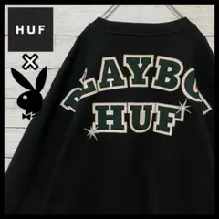 【入手困難】HUF×PLAYBOY☆ コラボ 刺繍 ゆるだぼ ビッグロゴ XL