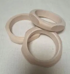 木製多角形バングル3個セット