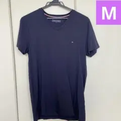 TOMMY HILFIGER 半袖Tシャツ　レディース　M ネイビー Vネック