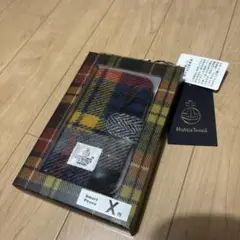 ハリスツイード スマホケース iPhone X用 手帳型 ケース