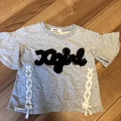 xgirl フリル袖 Tシャツ 80サイズ グレー　キッズ　ベビー服