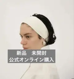 CLANE KNIT HAIR BAND ヘアバンド　ホワイト　キャップ