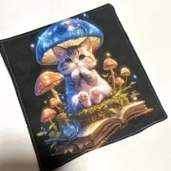 ハンドメイド　　ガーゼハンカチ　　ねこ柄　132