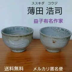 益子焼『薄田浩司』花瓶 益子焼『薄田浩司』花瓶（薄田浩司 益子焼 塩釉線文 花瓶 共箱