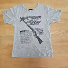 johnbull 銃デザイン グレーTシャツ