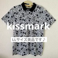 ★1回着用美品★kissmark ゴルフウェア ポロシャツ LL