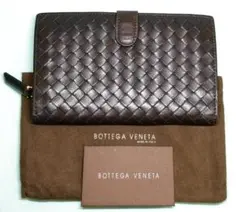 美品 ボッテガベネッタ イントレーチャー 長財布 こげ茶