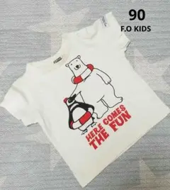 F.O KIDS 90 Tシャツ クマとペンギン半袖子供服ベビーエフオーキッズ