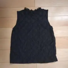 ブラックレースノースリーブトップス Sサイズ