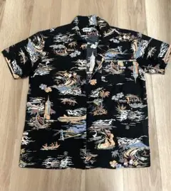 【美品】Schott アロハシャツ 半袖 ブラック サイズS