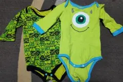 ベビー服 モンスターズ・インク 80cm、90cm 長袖 黄緑系