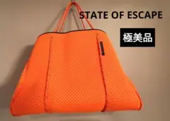 極美品 STATE OF ESCAPE トートバッグ オレンジ