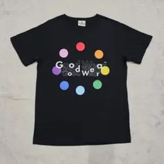 good wear　Tシャツ　L　ブラック　ロゴ　カラフル