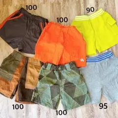 キッズ　ハーフパンツ 90〜100 短パン　6点セット まとめ売り　半ズボン