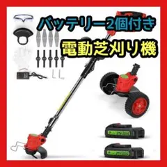 ⭐️早い者勝ち⭐️ 電動芝刈り機 除草機 折り畳み バッテリー付き コードレス