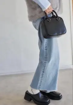 しまむら mysa closet ハンドバッグ　ブラック