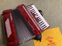 tomboアコーディオンGT-60 Grandaile レッド整備済 参考動画有 TOMBO TOMBO トンボ アコーディオン 入門向け ピアノ式 37鍵盤