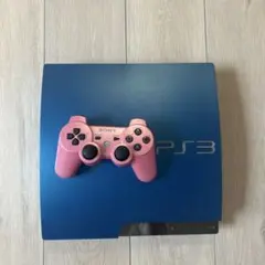 PS3 本体 青 ピンクコントローラー　箱付き