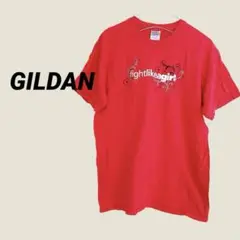 GILDAN fightlikeagirl Tシャツ M 赤