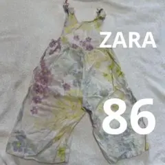ZARA 花柄サロペット　80