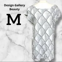 Design Gallery Beauty ダイヤチェーン柄　カットソー 光沢