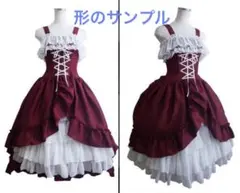 ATELIER PIERROT バッスルコルセットジャンパースカート 赤×黒