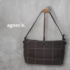 【アニエスベー】agnes b. 【茶色】ショルダーバック チェック柄