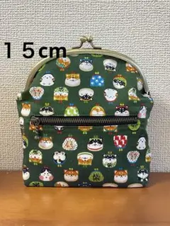 【ハンドメイド】がま口ポーチ／柴犬。 ファスナーポケット＆内ポケット付き