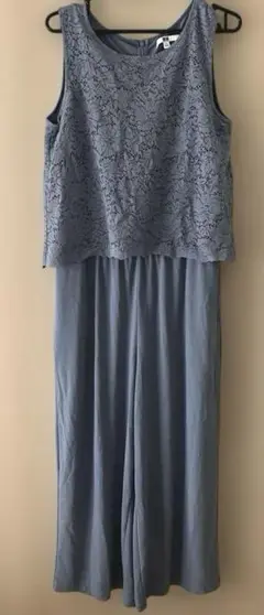 ユニクロ　ノースリーブ　ワンピース　パンツ　青　Ｌ