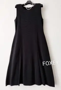 ☆FOXEYフォクシーニットワンピースブラック希少42☆