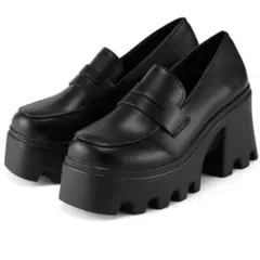 GRL レザー厚底ローファー