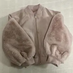 GU ピンク ファー付きジャケット 130