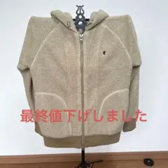 ジムフレックス ボア フリース ジップアップ パーカー ベージュ 14