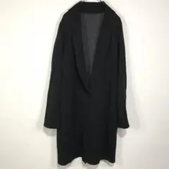 b121 indivi ニット地ロングジャケット 黒 ワンボタン サイズ40