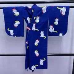 Y★3098★ 浴衣 女の子 キッズ ゆかた 猫ちゃんの柄