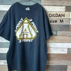 【古着】GILDAN 3 POINT Tシャツ M ネイビー