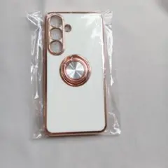 GalaxyS25用 ソフトケース 　ホワイト　 リング付き