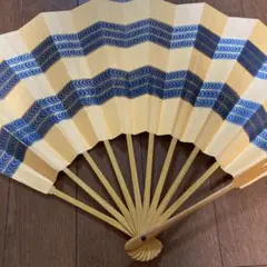 観世流仕舞扇尺一　新品未使用　箱入り　渡雲 尺一扇 金地金剛雲（紺） 金剛流