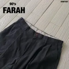 90'sFARAH2タックスラックスUS古着アメカジヴィンテージグレー系