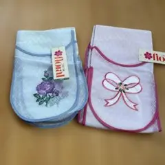 floral 花柄刺繍 のれん ２枚セット　日本製
