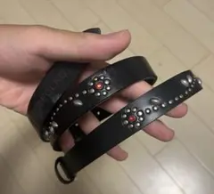 RODEOCROWNS スタッズベルト 赤 htc似