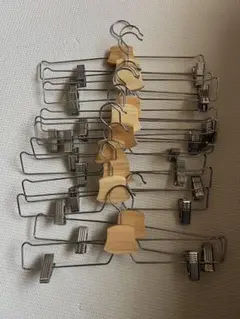 【12本セット】IKEAクリップ付き衣類ハンガー