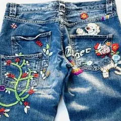 AS KNOWAS アズノゥアズ　デニムパンツ　ジーンズ　レディース　刺繍