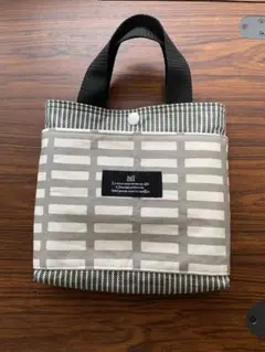 ハンドメイド　バックインバック（小さめ）　グレイ